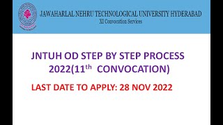 Jntuh OD 2022 Step by Step process [upl. by Gusba737]