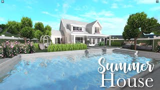 SUMMER HOUSE BLOXBURG SPEEDBUILD WITH POOL [upl. by Irrok]