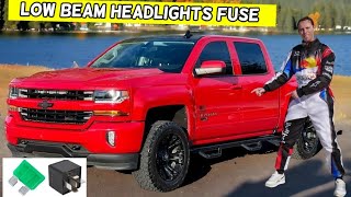 CHEVROLET SILVERADO LOW BEAM HEADLIGHTS FUSE LOCATION REPLACEMENT 2014 2015 2016 2017 2018 2019 [upl. by Asiled]