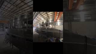 Watch the build of a performance catamaran odiseacatamarans performanceboats welding boatbuild [upl. by Nylsaj]