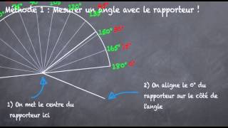 Angle comment mesurer avec le rapporteur  6eme [upl. by Ness]