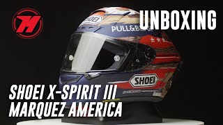 Unboxing casque SHOEI XSPIRIT III Marc Marquez AMERICA 2019 🇺🇸 [upl. by Otreblif]