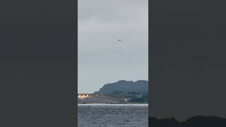 Plane touching down at Alesund airport [upl. by Barnet]