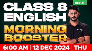 Class 8 Chistmas Exam  English  Morning Booster  Xylem Class 8 [upl. by Alekal]