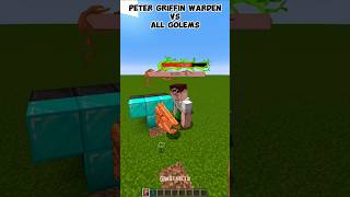 MINECRAFT  WARDEN VS EVERY GOLEM😍 WAIT FOR END😳 minecraft shorts [upl. by Enilrac]