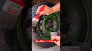 Best Tyre Shiner Ever  Lifetime Shine for Your Car Tyre motorcare tyre [upl. by Emmit]