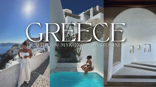 TRAVEL VLOG 30th bday in GREECE Athens Mykonos amp Santorini [upl. by Yentnuoc673]