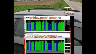 ublox ZEDF9P with patch antenna vs survey antenna [upl. by Aloibaf]