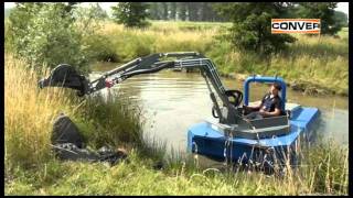 Conver C550 Compact Amphibious Excavator [upl. by Annahsar]