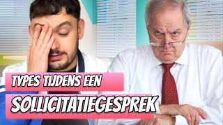 TYPES TIJDENS EEN SOLLICITATIEGESPREK  Izzle Sketch [upl. by Llyrat]