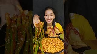 KOREAN MAGGI MASALA SAMOSA EATING youtubeshorts ytshorts viral trending shorts [upl. by Arel]