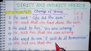 Direct and Indirect SpeechChange of Tense and Person in NarrationEnglish Grammar [upl. by Sherrard]