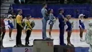 Pairs Medal Award Ceremony  1988 Calgary Figure Skating US ABC [upl. by Arly]