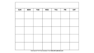 Printable Blank Calendar Templates  Wiki Calendar [upl. by Fredie595]