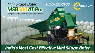 Cornext MSB500 AT Pro  Mini Silage Baler with Automatic Features  Call 18001217677 [upl. by Brahear]