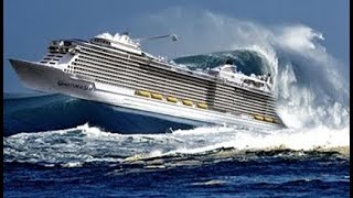 Mega Cruise Ships Overcome Massive Waves In Storm❗Awesome Ships Launches Compilation [upl. by Zed]