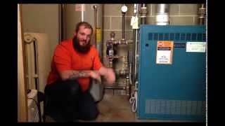 Burnham 303 series hot water boiler install [upl. by Eenwat463]