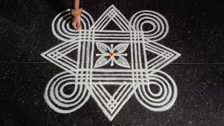 Vaigasi madham simple padi kolam  44 easy pandaga muggulu  easy rangoli  rangoli kolangal [upl. by Bamby852]