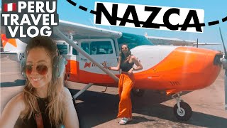 A Flying Visit Over Nazca 🇵🇪 Backpacking Peru Travel Vlog [upl. by Idurt]