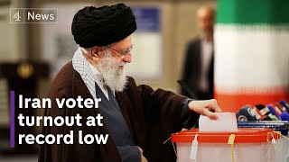 Iran elections voting expected to be at record lows as polls close [upl. by Ylelhsa]