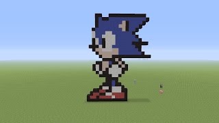 Minecraft Pixel Art Tutorial  Sonic [upl. by Walling7]