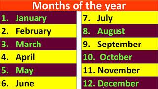 Months name without spelling announcement [upl. by Tati]