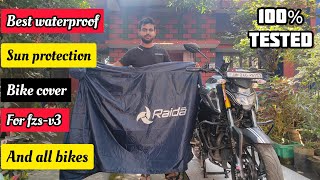 Best Waterproof Bike Cover For All Bikes  Raida Rain Pro  Review  motovlogsrishu bikecover [upl. by Asuncion343]