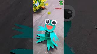 Easy kids frog paper craft🐸✨😨shorts trending viralvideo funny story art diy kids craft yt [upl. by Akerdal56]