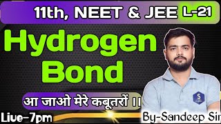 L21  Chap4  Hydrogen bond  Class11  NEET amp JEE [upl. by Terrag]