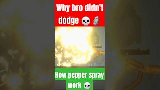 How pepper spray work 💀 melonplayground fypage fypシ゚viral fyp memes jokes [upl. by Acirret909]