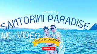 Paradise Santorini Greece  4K Ultra HD video 60fps [upl. by Haidedej]