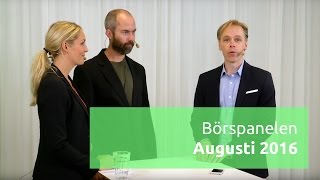 Avanza Börspanel Augusti 2016 [upl. by Baten]