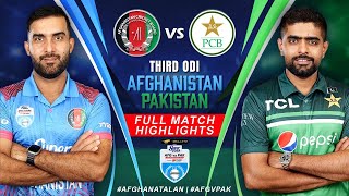 Afghanistan vs Pakistan Cricket Full Match Highlights 3rd ODI  Super Cola Cup  ACB [upl. by Esadnac]