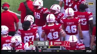 Dante Dowdell Rushing Touchdown Nebraska Husker Football 10624 Rutgers dantedowdell huskers [upl. by Assirod]