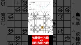 【1分棋譜並べ】先手佐藤慎一 六段 vs 後手西川和宏 六段shorts [upl. by Idieh]