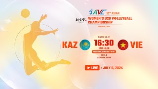 LIVE  KAZAKHSTAN VS VIETNAM  22nd Asian Womens U20 Volleyball Championship [upl. by Ahsratan]