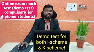 Online exam mock test demo test compulsory for diploma students for both Ischeme amp Kscheme [upl. by Eberly178]