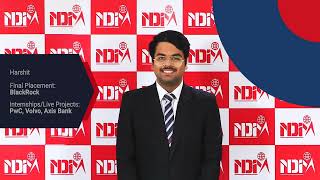 NDIM Placement  Harshit Placed at BlackRock  NDIM Best PGDM in Delhi  NDIM Top MBA in Delhi [upl. by Cooper271]