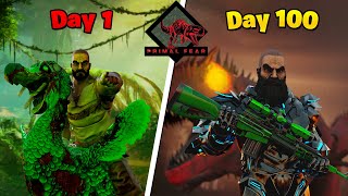 I Survived 100 Days In ARK Primal Fear  Arks Hardest Mod [upl. by Teresita]