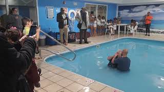 Baptism of Kenneth Hoffman at a Hotel pool in Dayton Ohio [upl. by Atinor407]