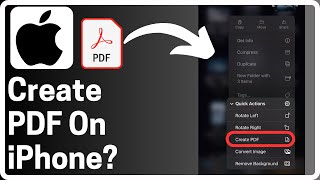 How To Create a PDF File on iPhone  Full Guide [upl. by Katey]