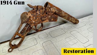 Old Gun 12 Bore  1914Model  restoration  ￼antique ￼Gun restoration  12 Bore gun restoration [upl. by Nylitsirk]