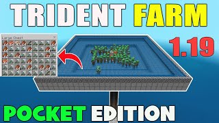 BEST 119 Trident Farm in Minecraft Pocket Edition  MCPE Trident Farm  Maxro Gamer [upl. by Zirkle]