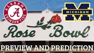 2024 Rose Bowl Alabama vs Michigan  Preview and Prediction [upl. by Tija]