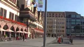 Leipzig 34  Markt Barfussgässchen Naschmarkt Augustusplatz Hauptbahnhof 1718 juli 2014 [upl. by Lazare623]