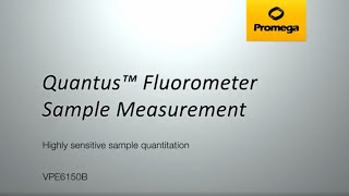 Quantus™ Fluorometer  Sample Measurement [upl. by Rolyt]