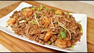 EASY Shrimp Fried Rice  How to Make Chinese Fried Rice  Chinese Take Out Style Fried Rice [upl. by Yirinec]