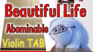 Beautiful Life  Abominable  Bebe Rexha  Violin  Play Along Tab Tutorial [upl. by Akinor]