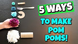 5 Ways To Make Pom Poms  Crochet amp Knitting Tips [upl. by Blisse]