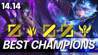 BEST Champions In 1414 for FREE LP  CHAMPS to MAIN for Every Role  LoL Meta Guide [upl. by Meirrak]